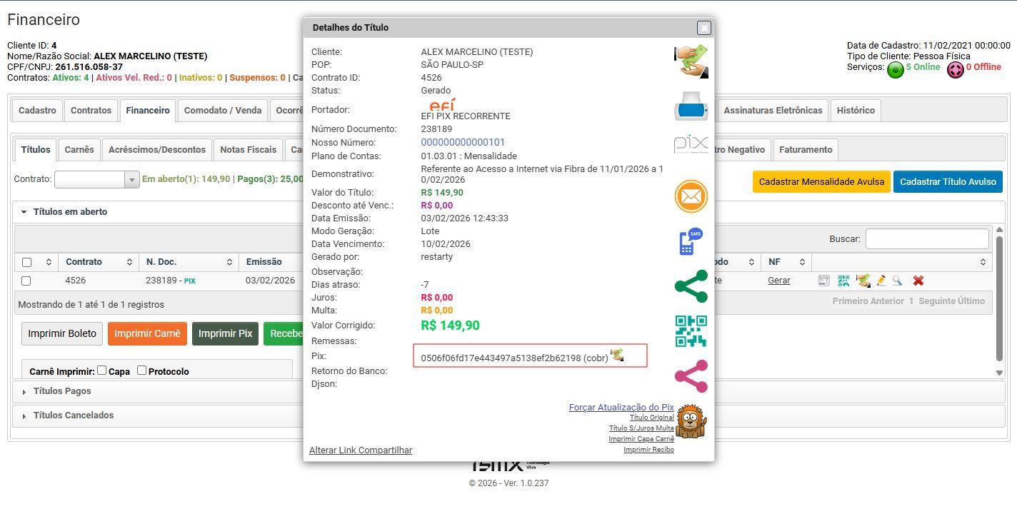 Formulário mensalidade